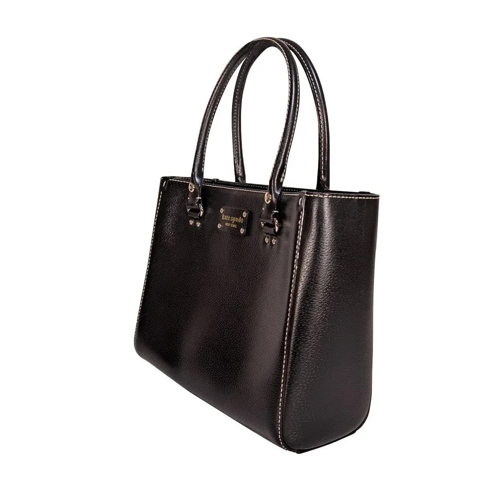 Kate Spade - Black Leather Pebbled Large Handbag